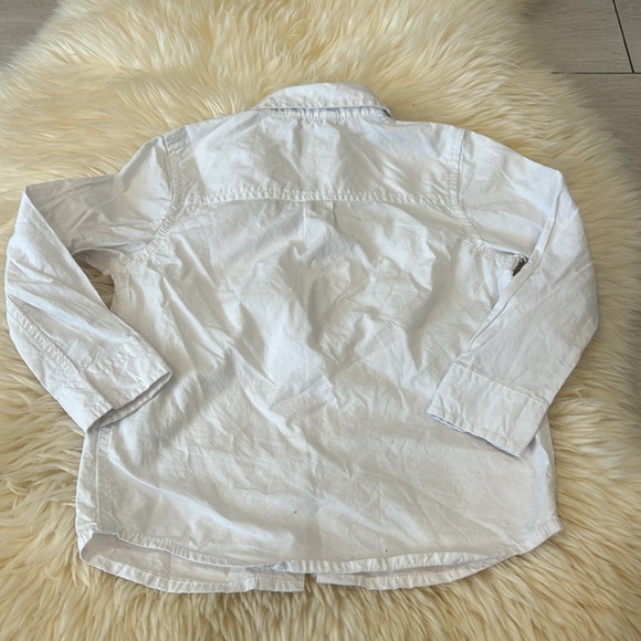 OshKosh B’Gosh Toddler White Button-Down Long-Sleeve Collar Shirt in 3T - Picture 5 of 5